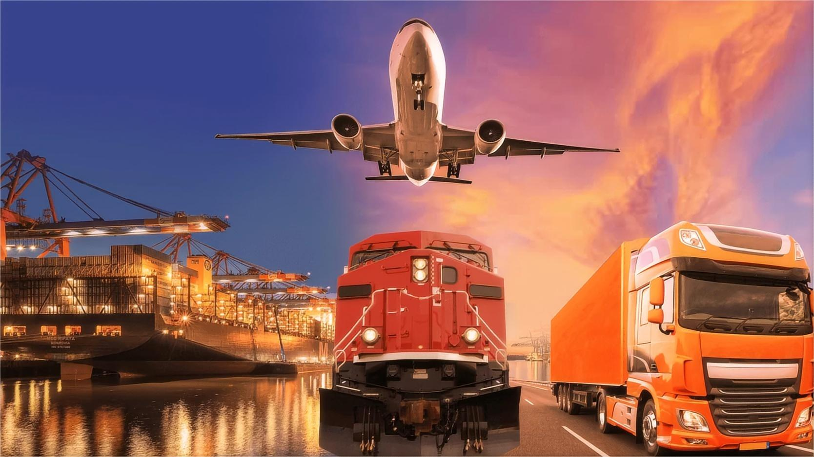 Cargo ship and airplane representing dropshipping logistics China USA