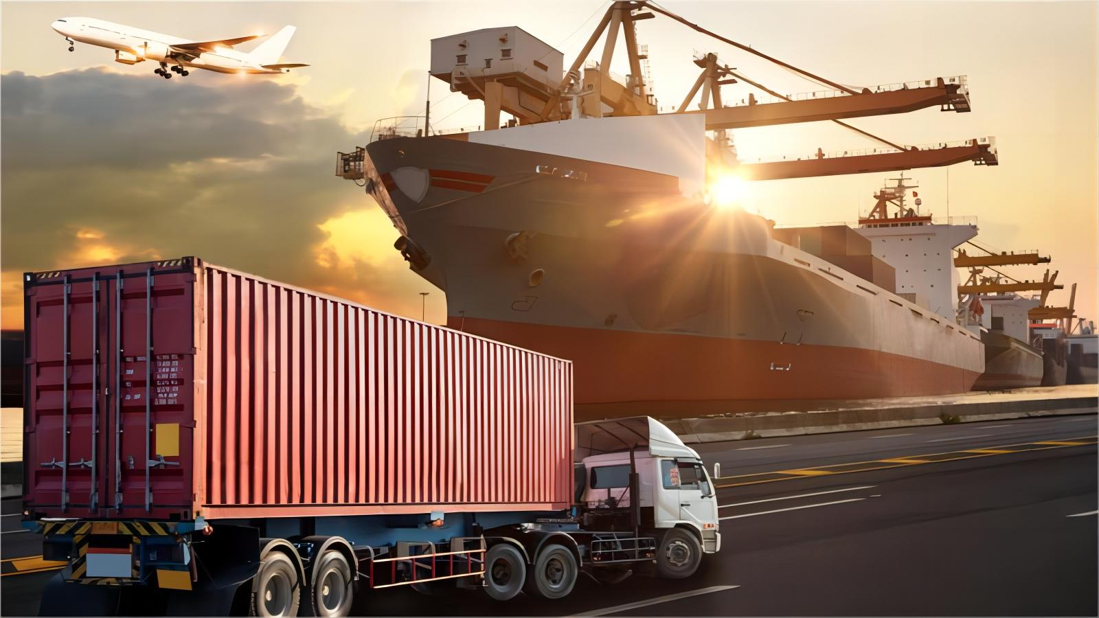 Global logistics map showing routes from China to international Amazon warehouses