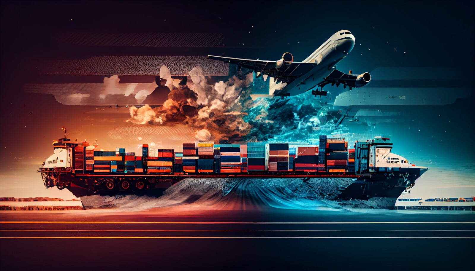 Logistics warehouse showing consolidation for LCL shipping