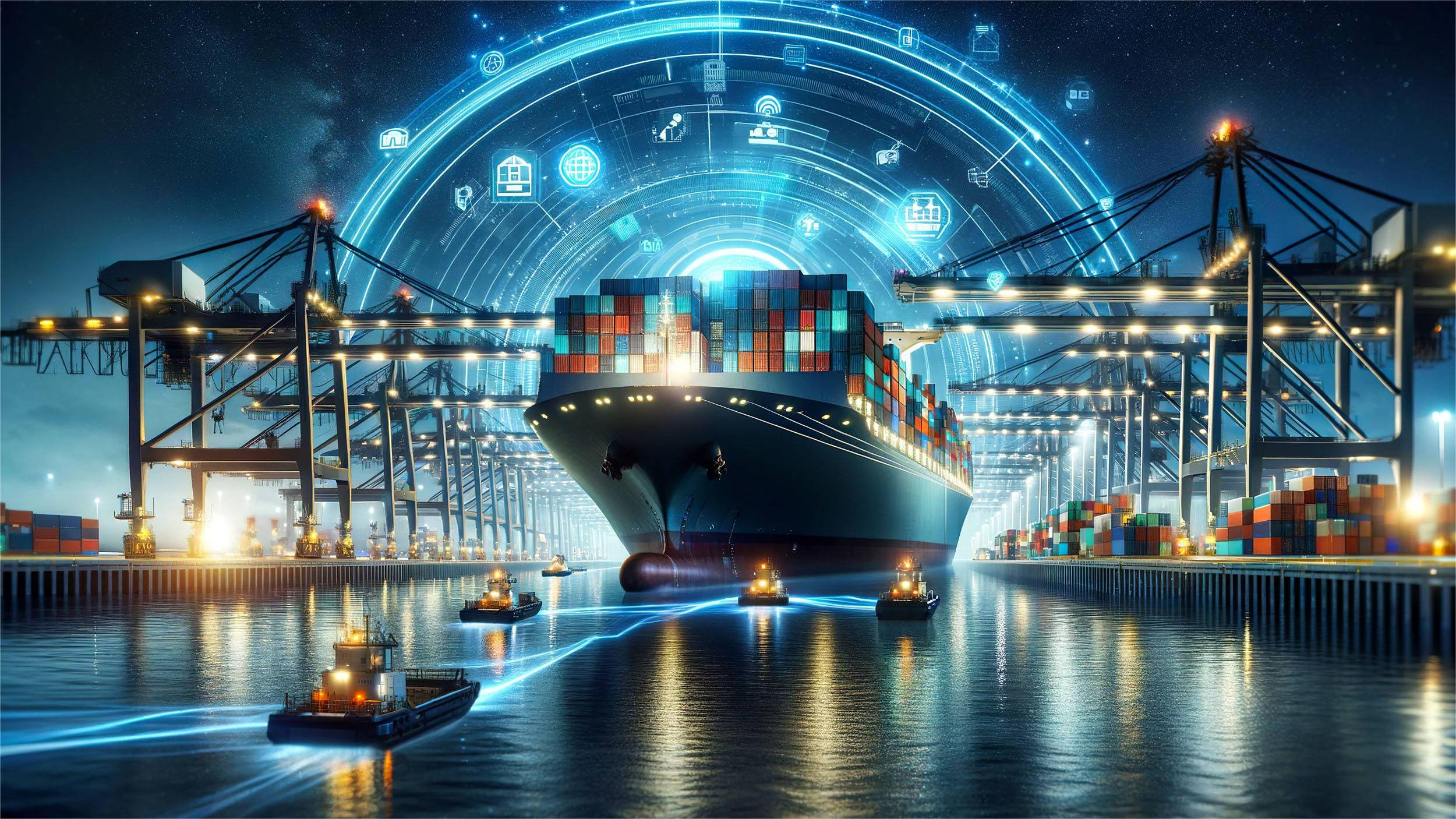Comparison of shipping containers at a Chinese port