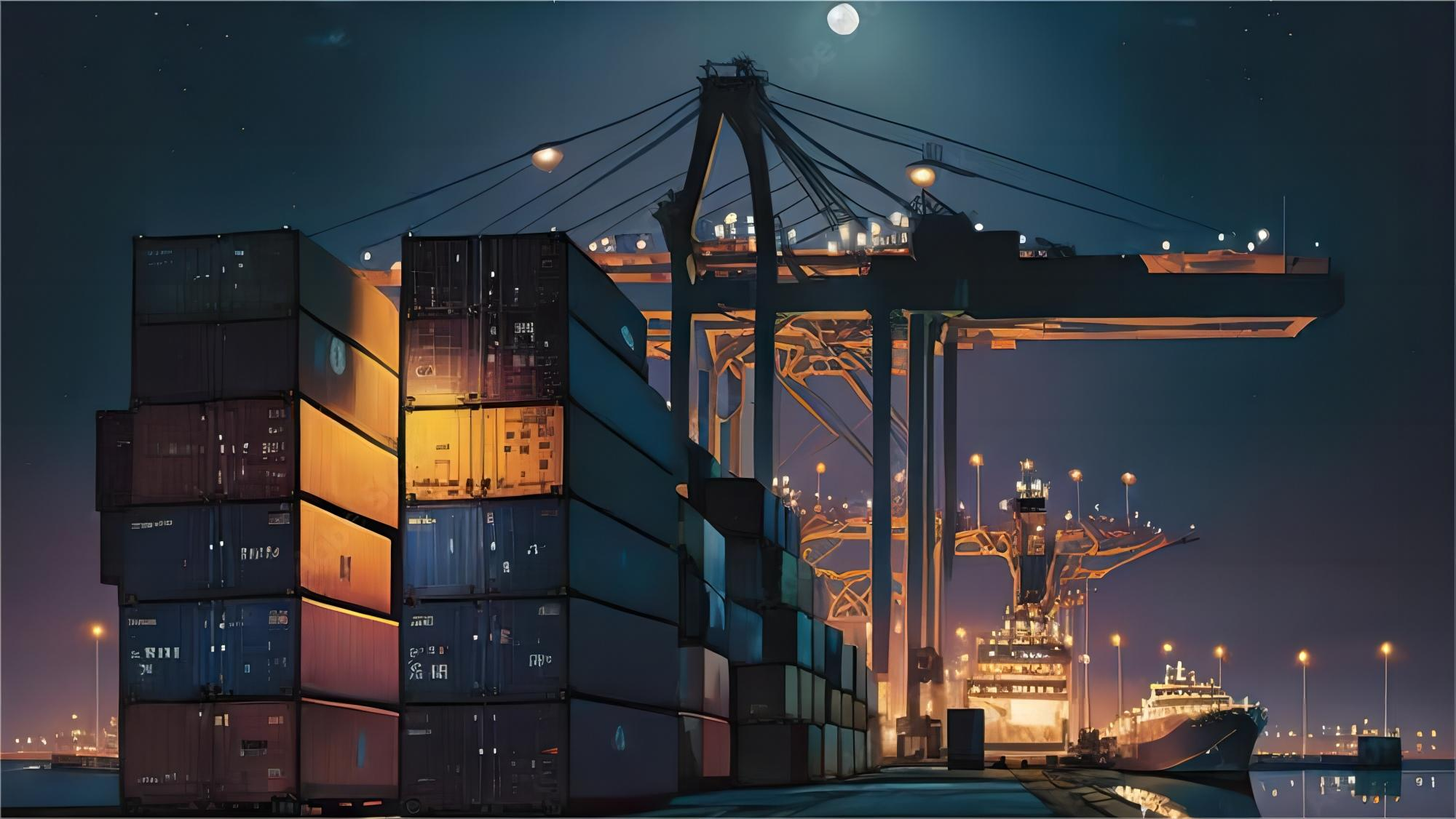 Logistics warehouse and distribution center for international freight