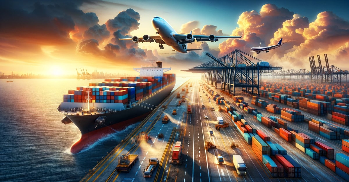 Logistics professional tracking a shipment