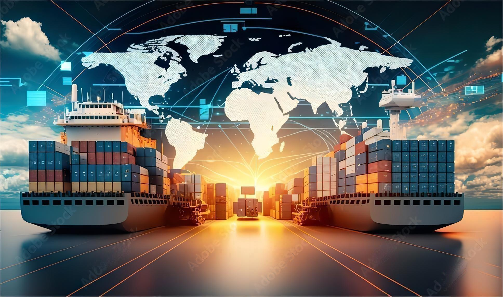Logistics supply chain management diagram