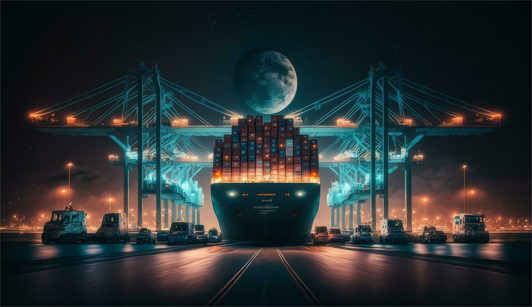 Global logistics network map