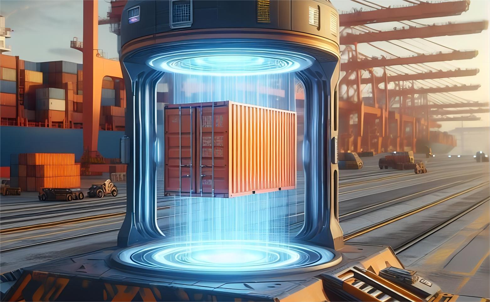 Container ship arriving at a major US port